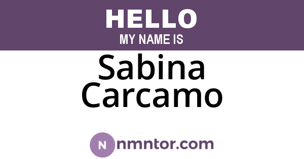 Sabina Carcamo