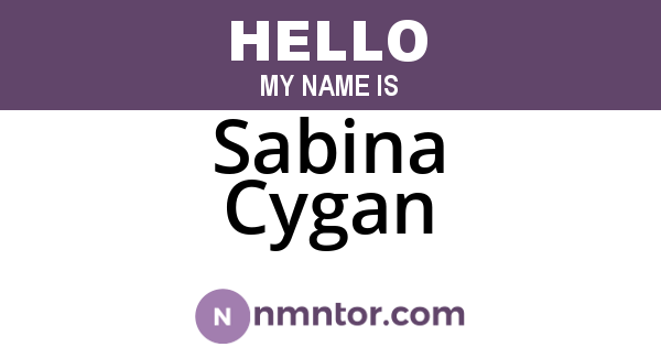 Sabina Cygan