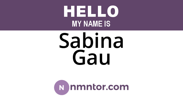 Sabina Gau