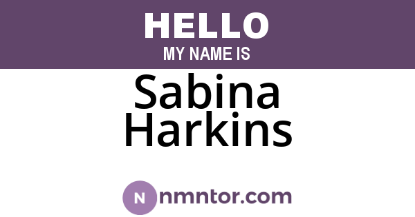Sabina Harkins