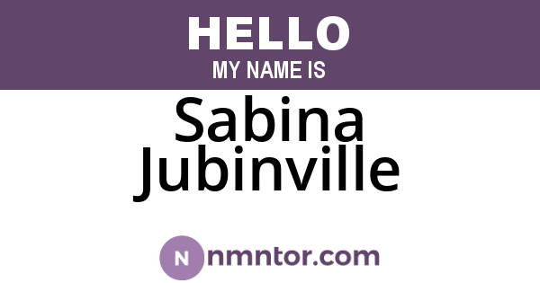 Sabina Jubinville