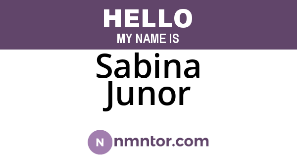 Sabina Junor