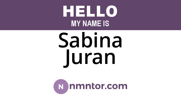 Sabina Juran