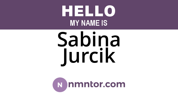 Sabina Jurcik