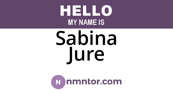 Sabina Jure
