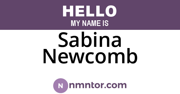 Sabina Newcomb