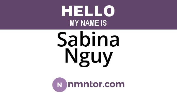 Sabina Nguy