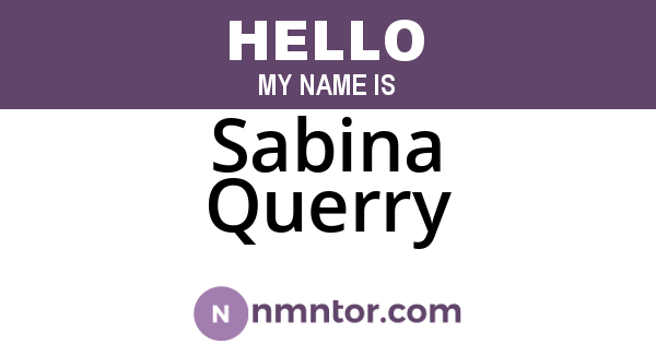 Sabina Querry