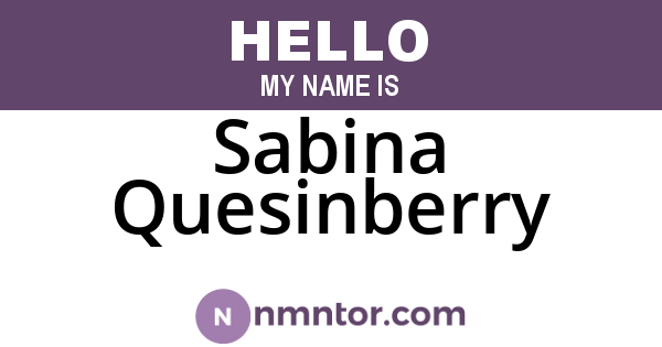 Sabina Quesinberry