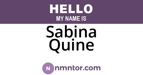 Sabina Quine