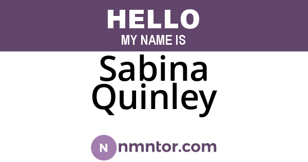 Sabina Quinley