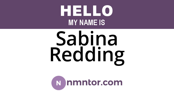 Sabina Redding