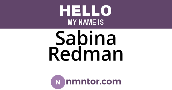 Sabina Redman