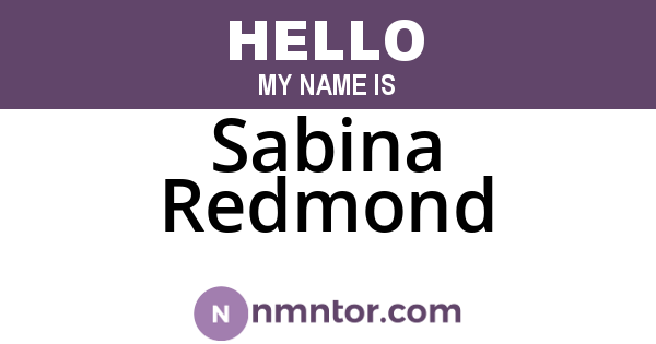Sabina Redmond