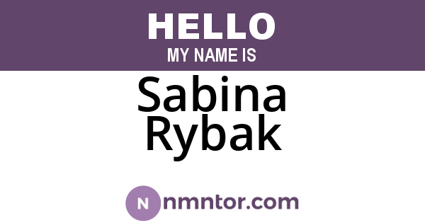 Sabina Rybak