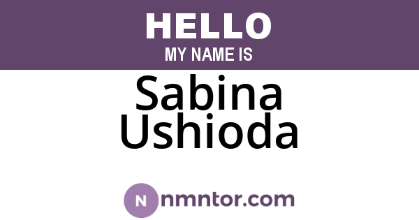 Sabina Ushioda