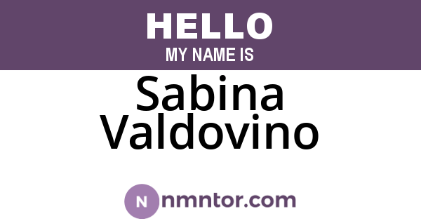 Sabina Valdovino