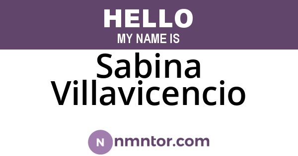 Sabina Villavicencio