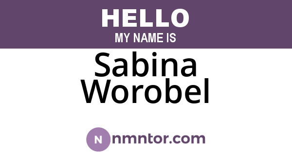 Sabina Worobel