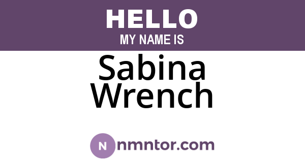 Sabina Wrench