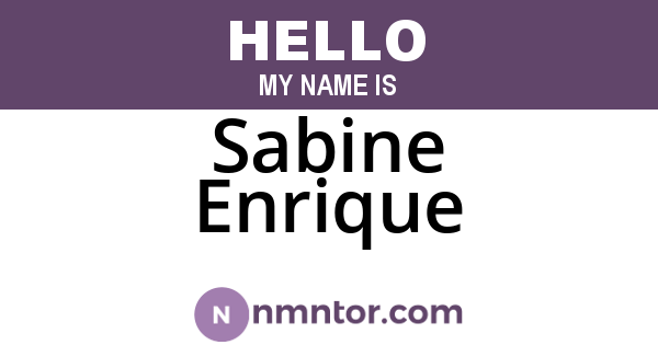 Sabine Enrique