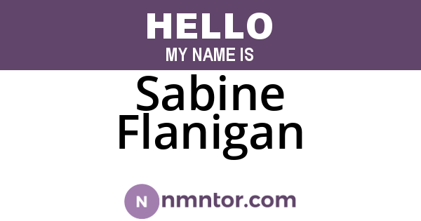 Sabine Flanigan