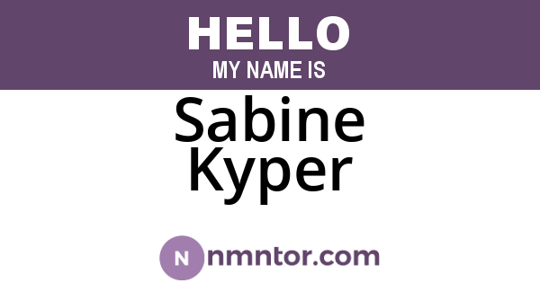 Sabine Kyper
