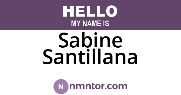 Sabine Santillana