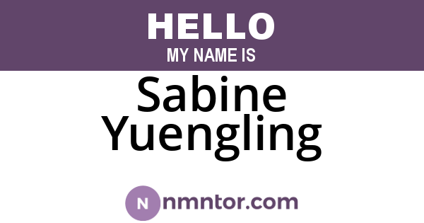 Sabine Yuengling