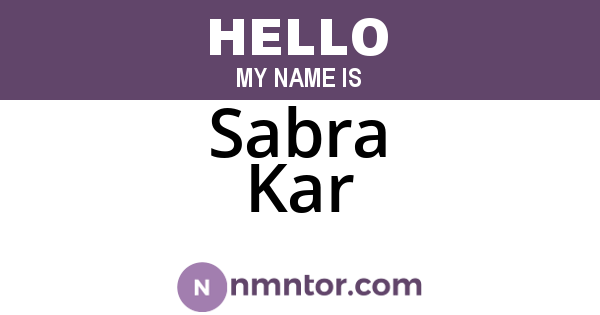 Sabra Kar