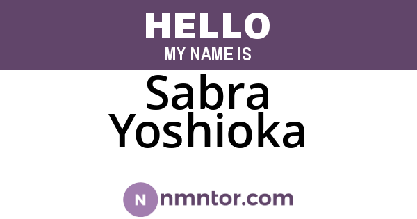 Sabra Yoshioka