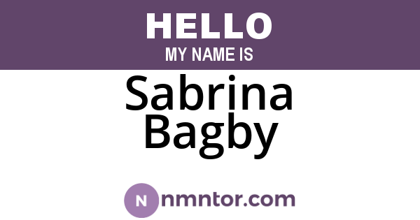 Sabrina Bagby