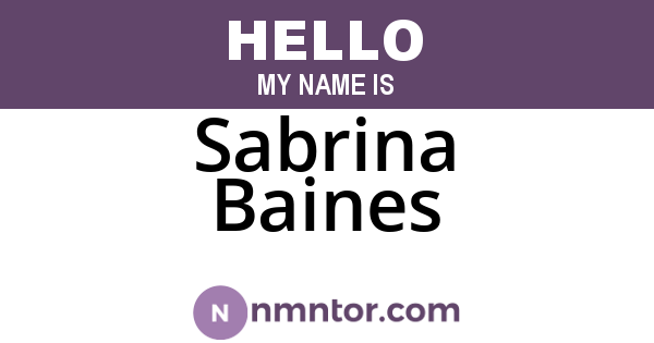 Sabrina Baines