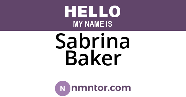 Sabrina Baker