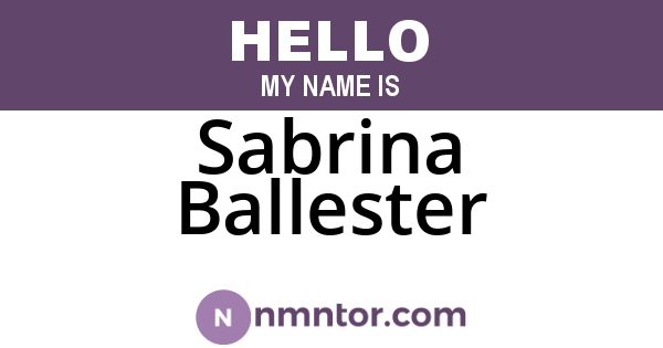 Sabrina Ballester