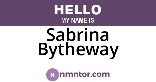 Sabrina Bytheway