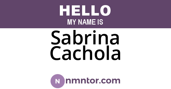 Sabrina Cachola