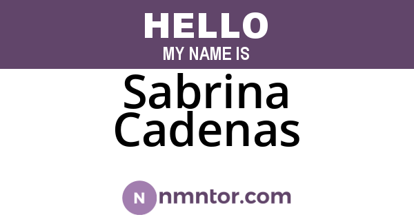 Sabrina Cadenas