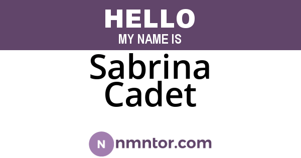 Sabrina Cadet