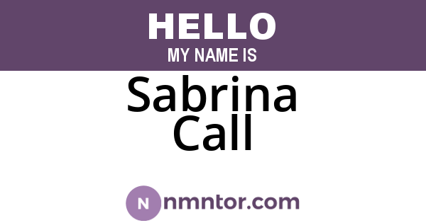 Sabrina Call