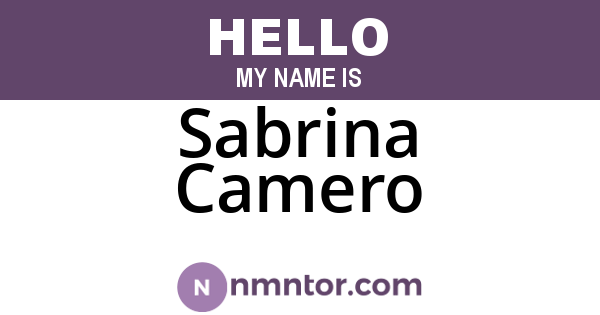 Sabrina Camero