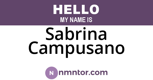 Sabrina Campusano