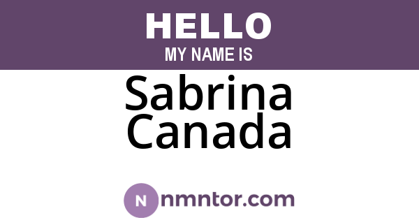 Sabrina Canada