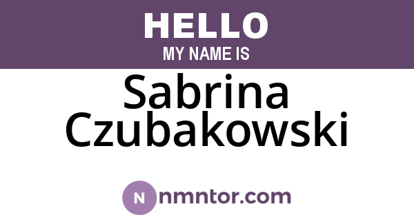 Sabrina Czubakowski