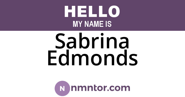 Sabrina Edmonds