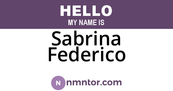 Sabrina Federico