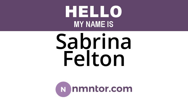 Sabrina Felton