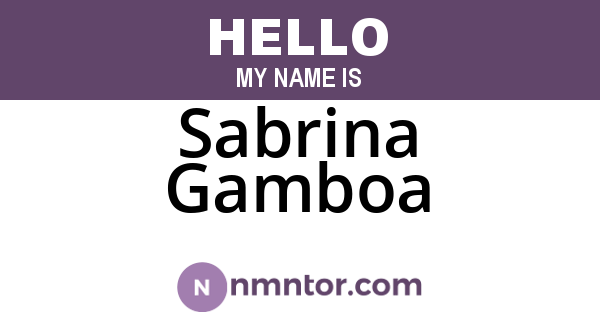 Sabrina Gamboa