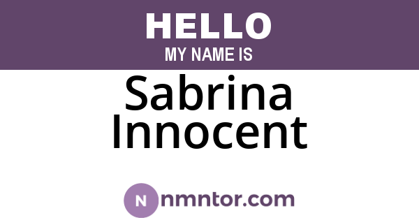 Sabrina Innocent