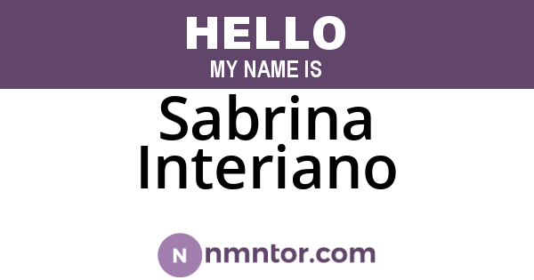 Sabrina Interiano